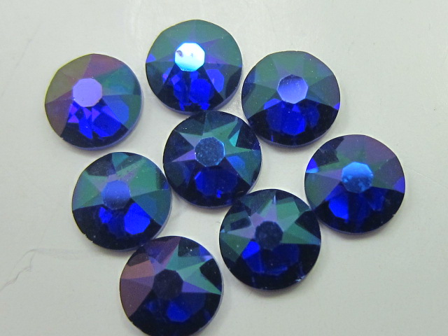 1 Gross 12ss COBALT GLACIER BLUE FLATBACK European Rhinestones